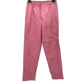 Autre Marque-NON SIGNE / UNSIGNED  Trousers T.fr 36 leather-Pink