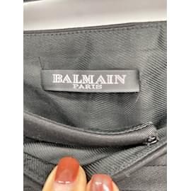 Balmain-BALMAIN Hose T.fr 36 Wolle-Schwarz