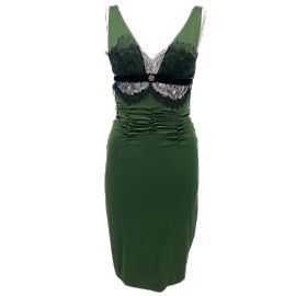 ROBERTO CAVALLI Vestidos T.ÉL 40 Seda Verde