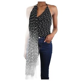 Jacquemus Top nero con frange bouclé al collo - taglia FR 36 Nero