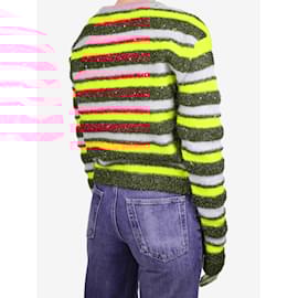 Autre Marque-Multi striped sequin-embellished jumper - size XS-Multiple colors