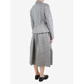 Autre Marque-Conjunto de blazer y falda de lana gris - talla UK 10-Gris