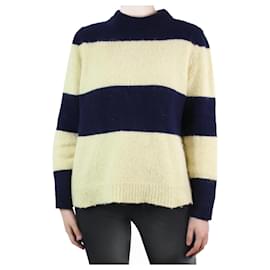 Autre Marque-Blue and yellow striped jumper - size S-Blue