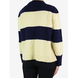Autre Marque-Blau-gelb gestreifter Pullover – Größe S-Blau
