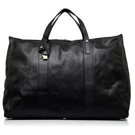 Schwarze Anagram-Reisetasche aus Lammleder von Loewe Schwarz