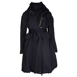 Sacai Trenchcoat aus marineblauer Baumwolle Marineblau