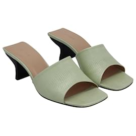 By Far-By Far Lily Mule Sandals in Green Leather -Green