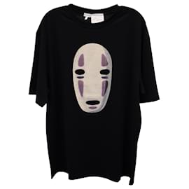 Loewe-Loewe Luxury Kaonashi Embroidered T-shirt In Black Cotton-Black