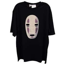 T-shirt Loewe Luxury con ricamo Kaonashi in cotone nero Nero