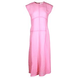 Abito midi Victoria Beckham in viscosa rosa Rosa