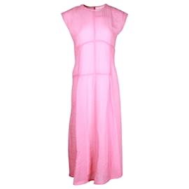 Victoria Beckham-Victoria Beckham Midi Dress in Pink Viscose-Pink