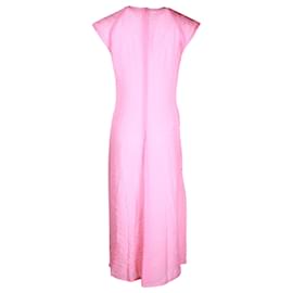 Victoria Beckham-Victoria Beckham Midi Dress in Pink Viscose-Pink