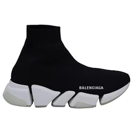 Balenciaga-Vitesse Balenciaga 2.0 Baskets chaussettes en tricot en polyester noir-Noir