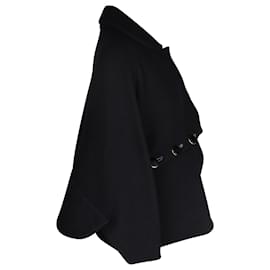 Marni-Manteau oversize Marni à boutons sur le devant en laine noire-Noir