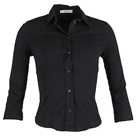 Prada-Prada Vintage Buttoned Shirt in Black Cotton-Black
