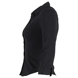 Prada-Prada Vintage Buttoned Shirt in Black Cotton-Black