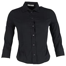Prada-Prada Vintage-Hemd mit Knöpfen aus schwarzer Baumwolle-Schwarz