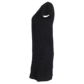 Isabel Marant-Isabel Marant Raw Hem T-Shirt Dress in Black Acetate-Black