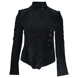 Ann Demeulemeester-Ann Demeulemeester Double-Breasted Jacket in Dark Turquoise Cotton-Other