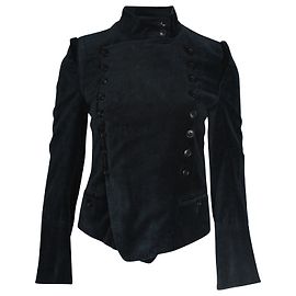 Giacca con petto foderato Ann Demeulemeester in cotone turchese scuro Altro