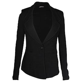 Givenchy-Givenchy Textured Blazer in Black Viscose-Black