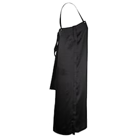 Lanvin-Ärmelloses, gerades Kleid von Lanvin aus schwarzer Seide-Schwarz