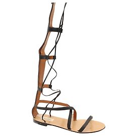 Valentino Garavani Gladiator Sandals in Black Leather Black
