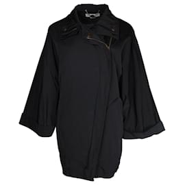 Stella Mc Cartney-Stella McCartney Wide Sleeve Coat in Black Polyester-Black