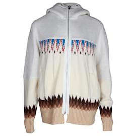 Sacai-Sacai Nordic Zipped Hoodie in Multicolor Cotton-Other,Python print