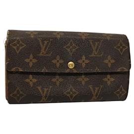 Louis Vuitton-LOUIS VUITTON Pochette con monogramma Porte Monnaie Credit Wallet M61725 auth 53296-Monogramma