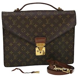 Louis Vuitton-LOUIS VUITTON Monogram Porte Documents Bandouliere Bag 2way M53338 LV Auth 53575-Monogram