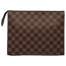 Louis Vuitton-LOUIS VUITTON Damier Ebene Poche Toilette 26 Pouch N47543 LV Auth 53047-Other