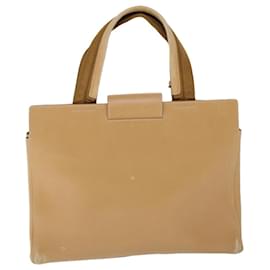 Prada-PRADA Hand Bag Leather Beige Auth cl775-Beige