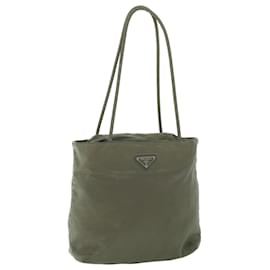 Prada-PRADA Tote Bag Nylon Gray Auth 54041-Grey