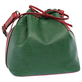 Louis Vuitton-Bolsa de ombro Epi Petit Noe LOUIS VUITTON verde vermelha M44147 LV Auth ar10171b-Vermelho,Verde