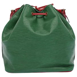 Louis Vuitton-Bolsa de ombro Epi Petit Noe LOUIS VUITTON verde vermelha M44147 LV Auth ar10171b-Vermelho,Verde