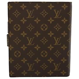 Louis Vuitton-LOUIS VUITTON Monogramm Agenda GM Tagesplaner Cover R20006 LV Auth 52994-Monogramm