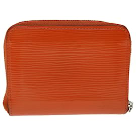 Louis Vuitton-LOUIS VUITTON Epi Zippy Coin Purse Orange Pimon M60385 LV Auth 53815-Other,Orange