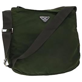 Prada-PRADA Shoulder Bag Nylon Green Auth ac2157-Green