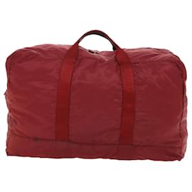 Prada-PRADA Boston Bag Nylon Red Auth yb360-Red