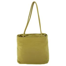 Prada-PRADA Shoulder Bag Nylon Yellow Green khaki Auth ac2162-Green,Khaki,Yellow