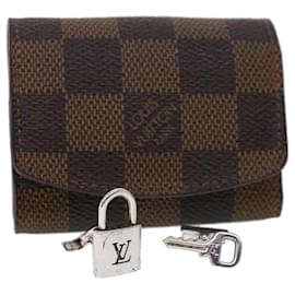 Louis Vuitton-Estuche para brazaletes LOUIS VUITTON Damier Ebene Puños M64600 LV Auth 53478-Otro