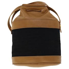 Gucci-GUCCI Micro GG Canvas Shoulder Bag Black Brown 001 261 0952 Auth ep1658-Brown,Black