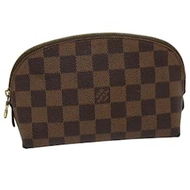 Louis Vuitton-LOUIS VUITTON Damier Ebene Pochette Cosmetic PM Pouch N47516 LV Auth 53812-Other