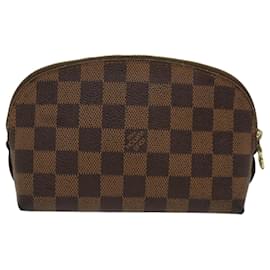 Louis Vuitton-LOUIS VUITTON Damier Ebene Pochette Cosmetic PM Pouch N47516 LV Auth 53812-Other