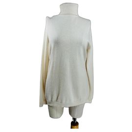Autre Marque Charter Club Kaschmir Polopullover Ecru XL Roh
