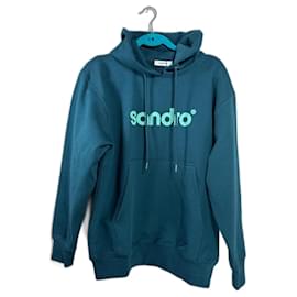 Sandro Sweatshirt Grün Baumwolle M Grün
