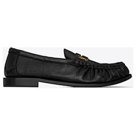 Saint Laurent-le loafer moccasins in eel-Black