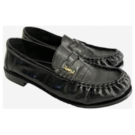 Saint Laurent-le loafer moccasins in eel-Black