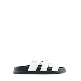 Hermès-HERMES  Sandals T.eu 34.5 leather-White